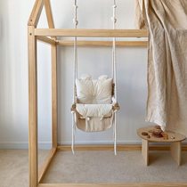 Ins style Korean infant home indoor swing baby small hanging basket swing cloth rocking chair childrens hanging chair