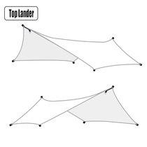 Outdoor hexagonal canopy tent 3×4M waterproof camping sun tent multi-person camping picnic beach sunshade canopy