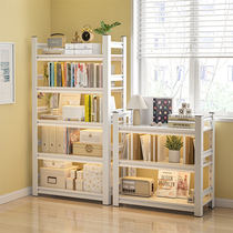 Iron bookshelf storage rack floor-standing multi-layer household simple bookcase living room storage iron shelf steel student bookcase