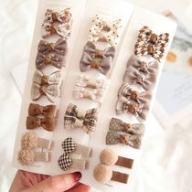 10 5Pcs Bowknot Baby Girl Hairpins Cute Floral Plaid Dot Chi