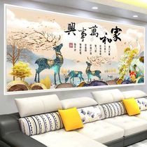 2020 New Diamond Painting Full of Diamonds for Living Room Lucky Deer 5D Dot Sticker Cross Stitch Home and Wanshixing Brick and Stone Painting 2021