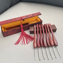 Crochet Hooks Sandalwood Handle Aluminum Crochet Knitting S
