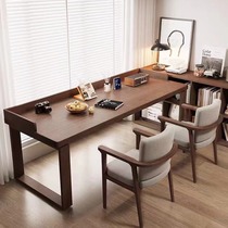 Xilai wall desk solid wood double long table home study table Nordic e-sports table bedroom computer table desktop