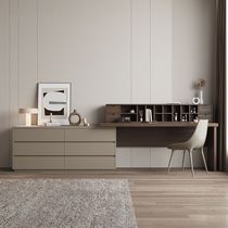 Italian minimalist dressing table and cabinet integrated bedroom modern simple desk makeup table combination high-end