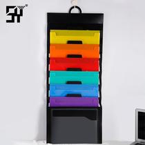 Rainbow Organ Bag Office Folder Portable Hangable Storage Bag Wall-mounted Folder Colorful Storage Bag