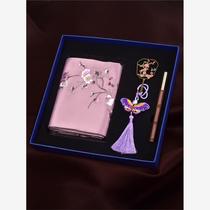 Chinese style Shu embroidery scarf gift silk scarf three-piece set scarf bookmark pen set gift box for foreigners abroad gifts