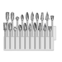 Extended rod rotary file carbide tungsten steel grinding head single and double groove grinder milling cutter metal engraving electric grinding head