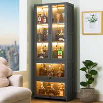 Sideboard wine cabinet kitchen cabinet storage cabinet with door dustproof cupboard tea cabinet side cabinet storage cabinet household bamboo