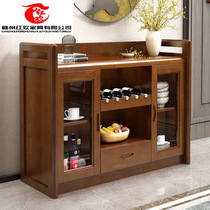 Solid wood sideboard low cabinet restaurant side cabinet wine cabinet wall-mounted modern minimalist living room tea cabinet cupboard storage cabinet