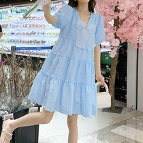 Fat girl princess dress plus fat plus size junior high school and high school student summer dress big child skirt fat girl dress