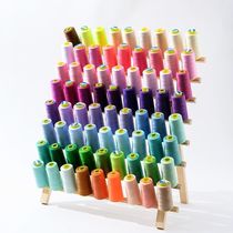 Wool storage solid wood folding sewing thread rack can hang large spool pagoda thread rack household bobbin rack thread