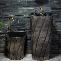 Outdoor wash basin courtyard retro art column wash basin mop pool villa ceramic outdoor balcony wash basin