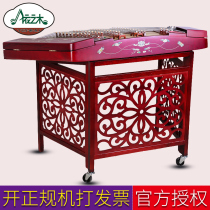 Lotus pond dulcimer hardwood lotus pond moonlight sticker carving process ethnic dulcimer instrument beginner professional performance examination dulcimer