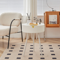 Cream style tea small round table for several rooms near the living room mini bedside table simple internet celebrity balcony table small apartment