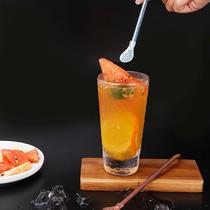 Pure titanium food-grade straw spoon milk tea stirring filter environmentally friendly coarse metal titanium alloy extension non-disposable