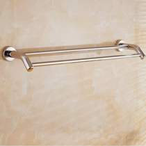 304 stainless steel towel bar double rod towel rack bright toilet bathroom bathroom hardware pendant hotel