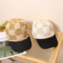 Summer sun protection baseball cap sunshade peaked cap new Korean style straw hat vacation travel super cool hat breathable hat