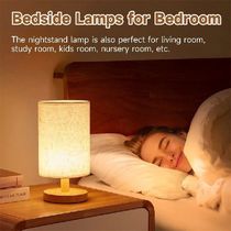 Usb Powered Modern Nordic Wood Table Lamp Night Light for Be
