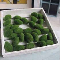 30PCS Artificial Green Moss Ball Fake Stone Simulation