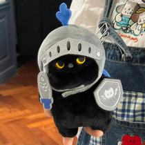 Small Knight Cat Doll Birthday Gift Plush Toy Cute Doll Companion Doll Birthday Gift for Girl