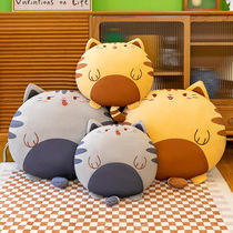 Cute cat cake cushion pillow plush toy bed companion pillow for girls cute home decoration manufacturer