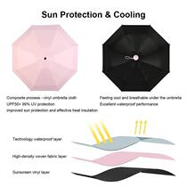 UPF50 mini Sunshade umbrella Folding Rain Sun Umbrellas1