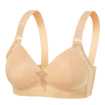 Middle-aged womens thin cotton extended strap bra push-up plus fat mothers underwear breathable wire-free mothers bra