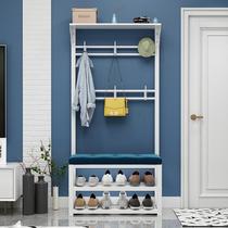 Door bag rack simple coat rack floor-to-ceiling iron art clothes rack door clothes rack shoe cabinet home integrated shoe rack zb