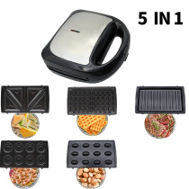 (Large quantity discount) Light food machine five-in-one waffle maker sandwich panini machine donut machine nut machine breakfast