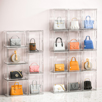 Designer bag storage box transparent magnet hand display box can be stacked with luxury bag storage cabinet