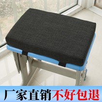 Linen high-elastic sponge student bench cushion rectangular factory clothing factory stool cushion classroom chair cushion thickened summer
