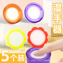 Money Counting Hand Wet Device Round Sponge Counts Money with Hands Bank Accounting Water Box with Water Financial Special Office Point Pool Number