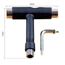 Four-wheel skateboard disassembly and assembly tools for maintenance and debugging. Longboard small fish board land surfboard universal T-type wrench.