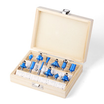 1 4-handle 12-piece woodworking milling cutter set engraving machine bakelite milling machine blade set tool