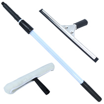 Floor cleaning brush applicator telescopic pole sassafras tool window cleaning wiper glass cleaning single-sided glass window tool long pole scraper