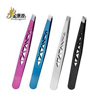 Directly supplied from the manufacturer stainless steel tweezers oblique eyebrow clips repair eyebrow clips beveled plucking clips makeup tools