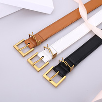 High-quality Yangshulin womens belt genuine leather versatile jeans with Internet celebrity belt womens 2023 new fashion wear