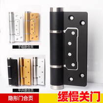 Invisible door hydraulic hinges groove-free hydraulic hinges buffered automatic closing invisible hinges
