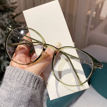 TR90 new Internet celebrity myopia glasses frame for men and women full frame large frame round frame glasses frame anti-blue light flat mirror