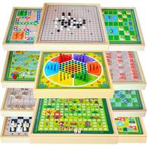 Internet celebrity large magnetic backgammon flying checkers Go chess elementary school students multi-functional childrens educational game chess