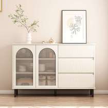 Rich Zone sideboard integrated wall-mounted home living room light luxury cream style modern simple solid wood storage cabinet