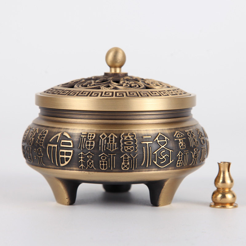 c063 銅器 香炉 三足 銅製 茶道具 香道具