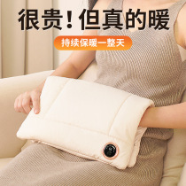 Graphene hand warmer bag waterless hot water bottle USB plug-in hand warmer double-sided heating explosion-proof winter gift customization