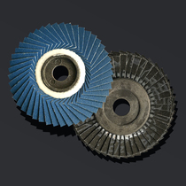 Soft impeller angle grinder flower-shaped louver blade polishing polishing disc emery cloth 100*16 stainless steel wood