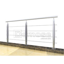 Hotel balcony guardrail anti-corrosion stainless steel tube brushed railing column handrail balcony stainless steel fence