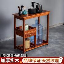 Mobile small tea table side cabinet tea table living room coffee table balcony office home tea cart kettle integrated tea cabinet