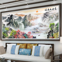 5d Diamond 202 Painting 4 New Full Diamond Fuchun Mountain Residence Picture Landscape Scenery Living Room Brick and Stone Sticker Cross Stitch 2024