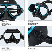 Free diving mirror aluminum alloy frame diving mask high definition anti-fog low volume snorkeling mask myopia