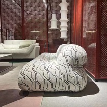 Nordic designer special-shaped hippo steel tooth sofa modern small apartment French retro wabi-sabi style lamb velvet sofa