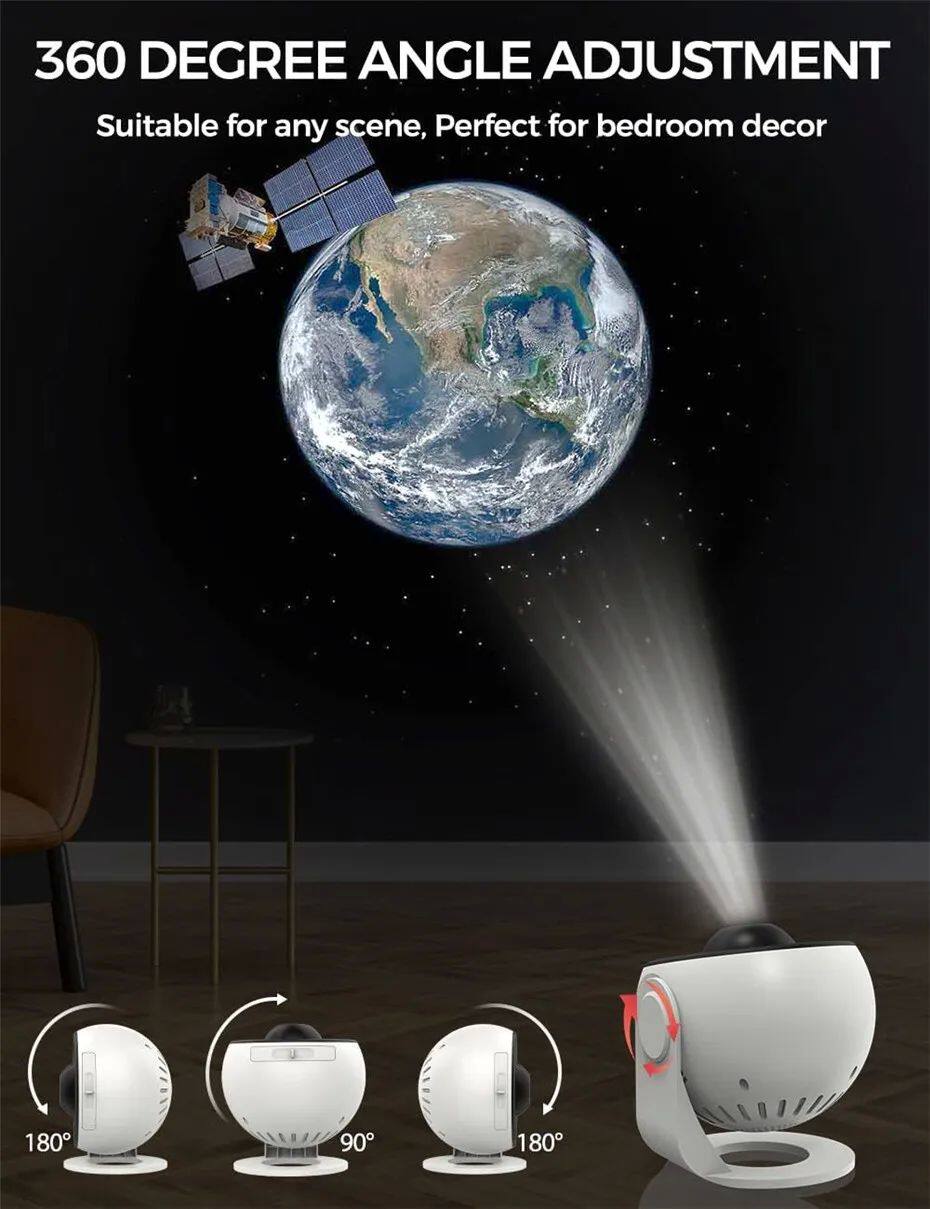 лампа led night light galaxy projector starry sky projector 360°